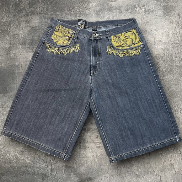 Delf Jeans Y2K Grunge Baggy Shorts - Picture 2 of 5